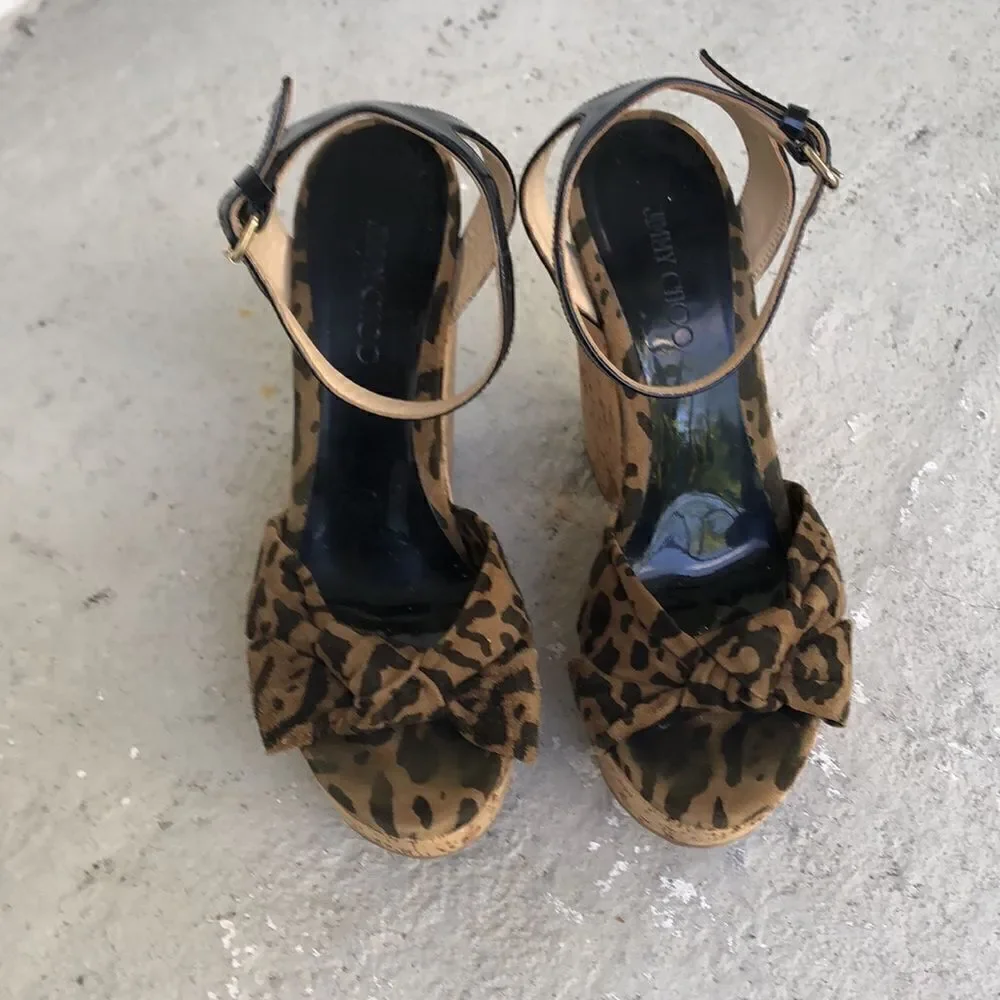 Jimmy Choo Patent Leather w/ leopard print